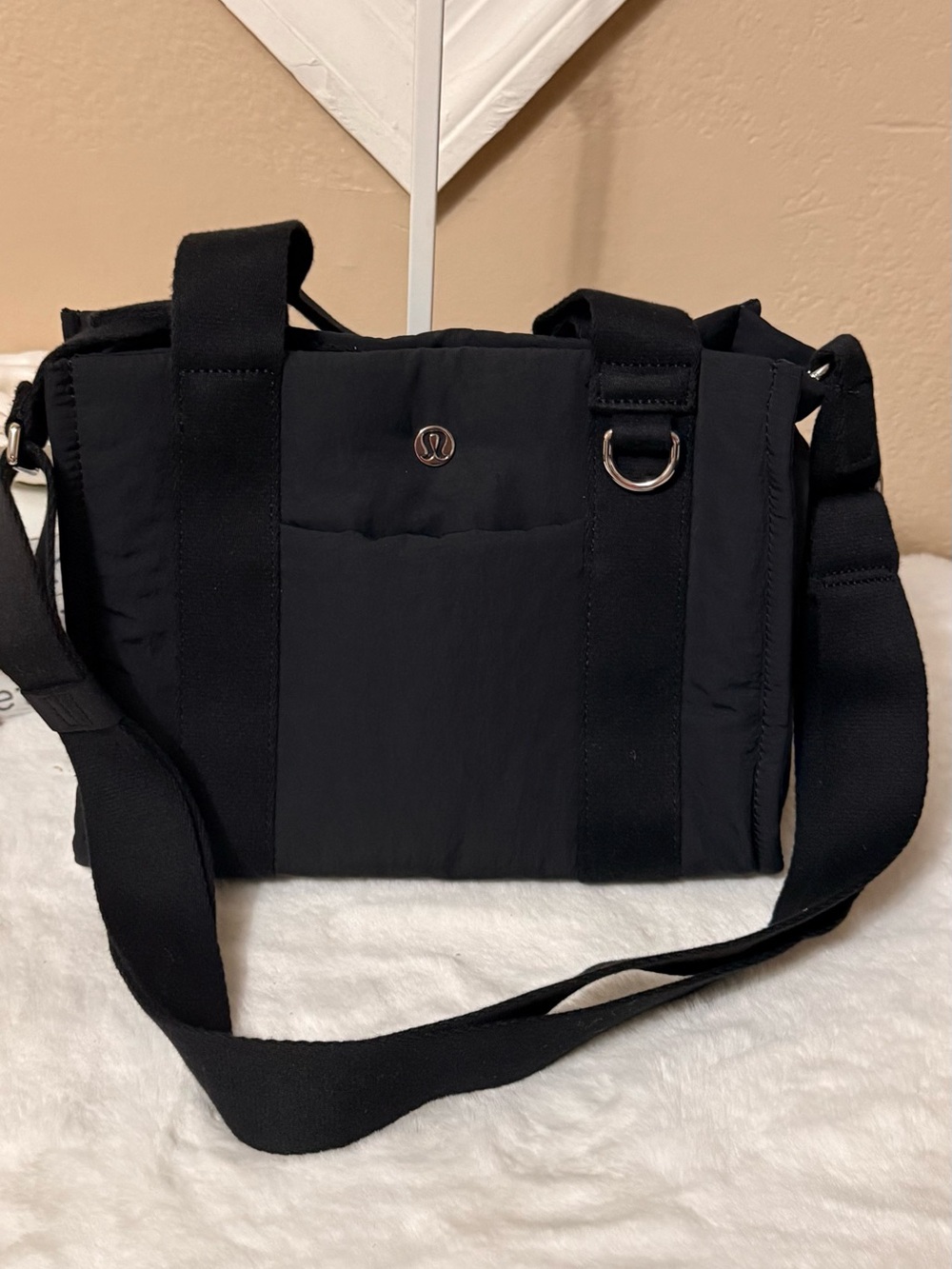 lululemon athletica Black Compact Crossbody Tote